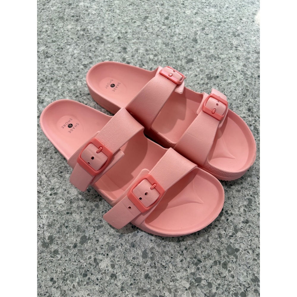 Shade & Shore Neida Slide Sandals Women 10 Pink Good Summer Beach Poolside